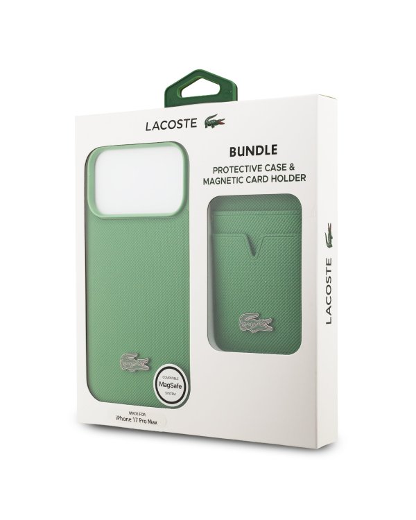 Lacoste Iconic Petit Pique MagSafe Case + Wallet Чехол + кошелек для Apple iPhone 17 Pro Max