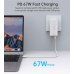Choetech PD6011 Wall Сharger USB-C 67W PPS / PD3.0 / QC3.0