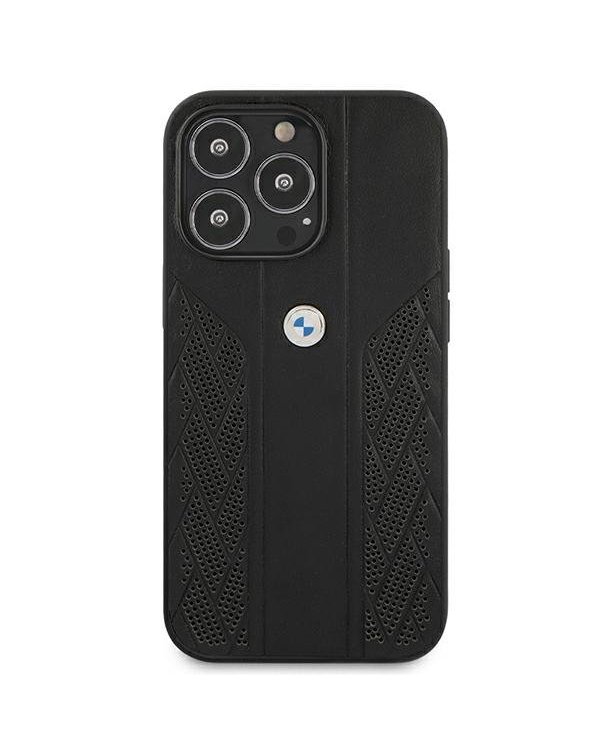 BMW BMHCP13LRSPPK Back Case Кожанный Чехол для телефона Apple iPhone 13 / 13 Pro