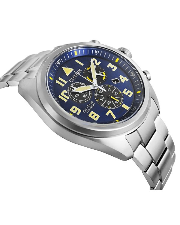 Citizen AT2480‑81L Eco‑Drive Super Titanium Chronograph Мужские Часы