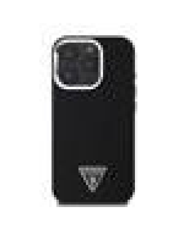 Guess PU Grained Triangle Logo MagSafe Case Защитный чехол для iPhone 16 Pro Max / чёрный
