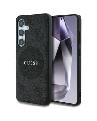 Guess 4G Round Patch Classic Logo MagSafe Case Чехол для Samsung Galaxy S25 Plus
