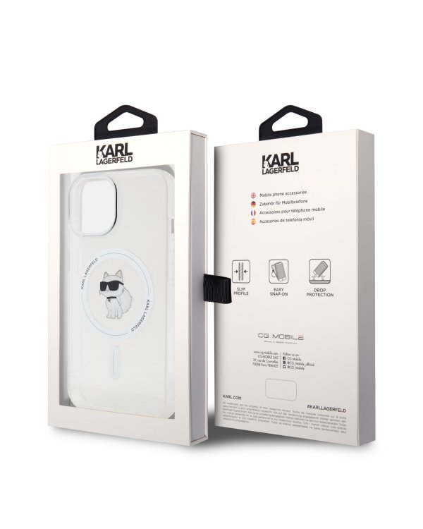 Karl Lagerfeld IML Choupette MagSafe Case Защитный чехол для iPhone 15 / прозрачный
