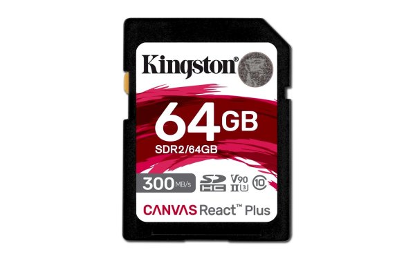 Kingston Canvas React Plus 300/260 UHS-II U3 Карта памяти 64GB