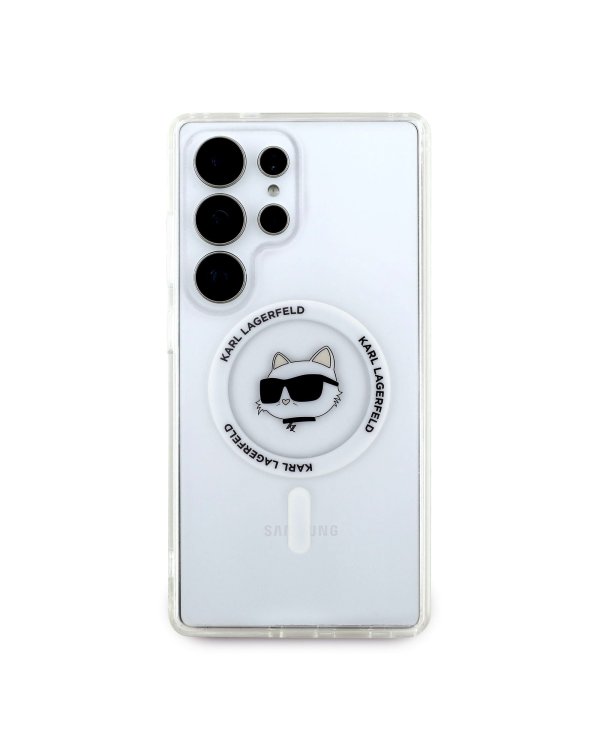 Karl Lagerfeld IML Choupette Head MagSafe Case Защитный чехол для Samsung Galaxy S25 Ultra / прозрачный