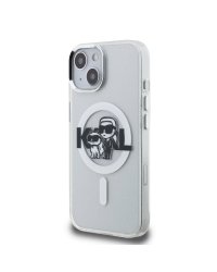 Karl Lagerfeld IML Glitter Karl and Choupette Sketch MagSafe Case Защитный чехол для iPhone 15 / прозрачный
