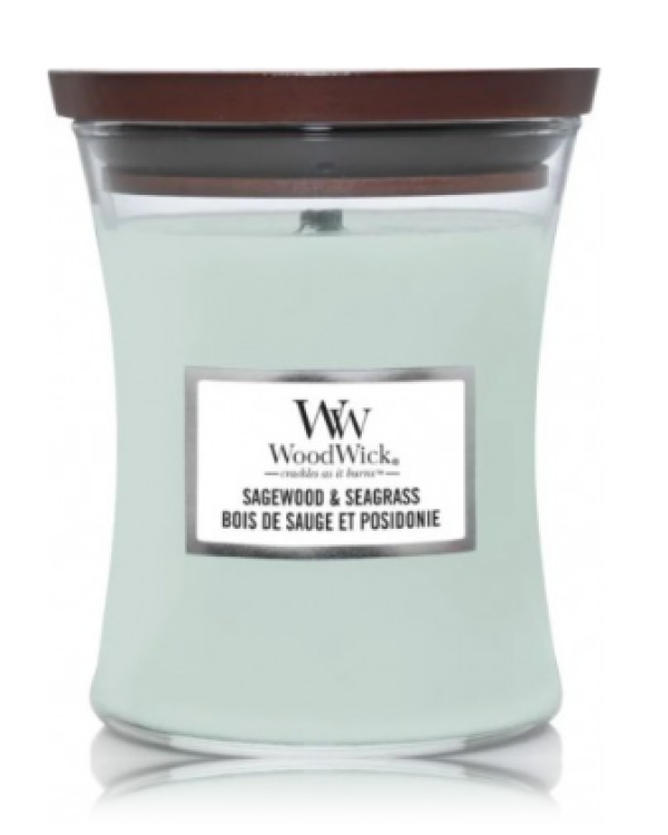 Woodwick Sagewood & Seagrass Aроматическая свеча 610 g