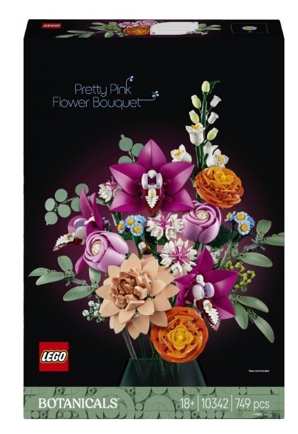 LEGO ICONS 10342 The Botanical Collection - Pretty Pink Flower Bouquet конструктор
