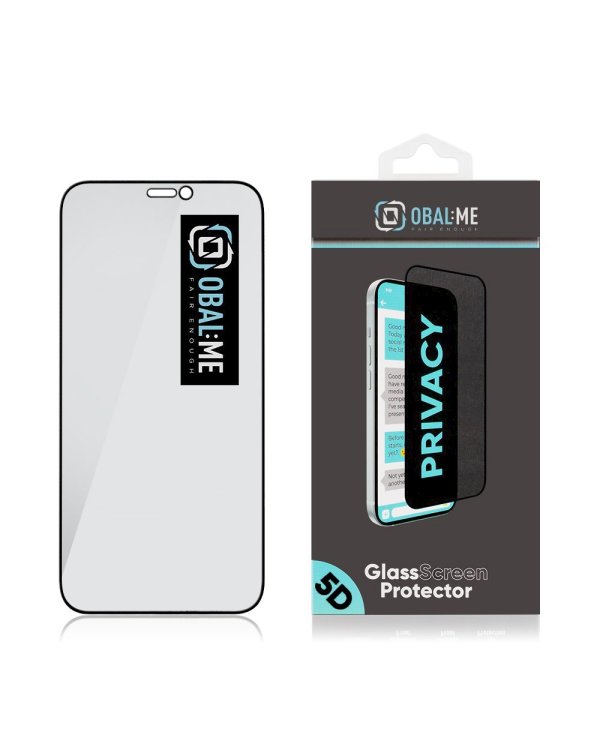 Дополнительное изображение книги «OBAL:ME Privacy 5D Glass Screen Protector Защитное стекло для Apple iPhone 12 Mini / чёрный»