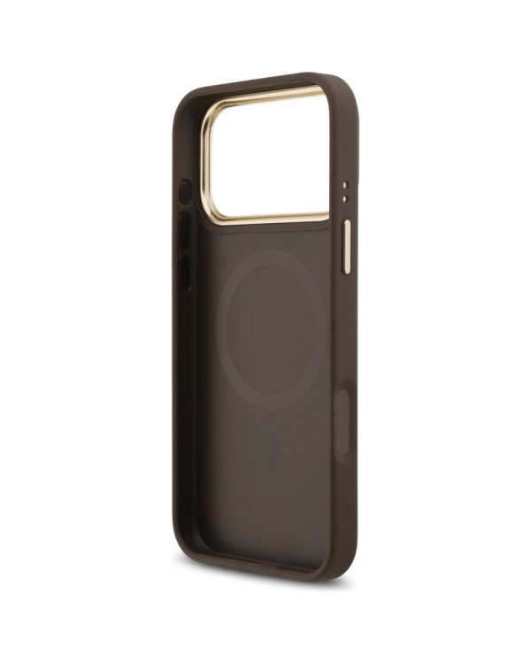Guess 4G Strass Logo & Big Strap Metal Buttons MagSafe Case Защитный Чехол для Apple iPhone 17 Pro Max