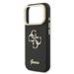 Guess PU Grained 4G Logo Stand Camera Frame Case Защитный чехол для iPhone 17 Pro / чёрный