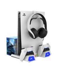 iPega P5S023 RGB Зарядочная Станция + Охлаждение для Игрового Пульта PS5 / PS5 Slim / PS5 Pro