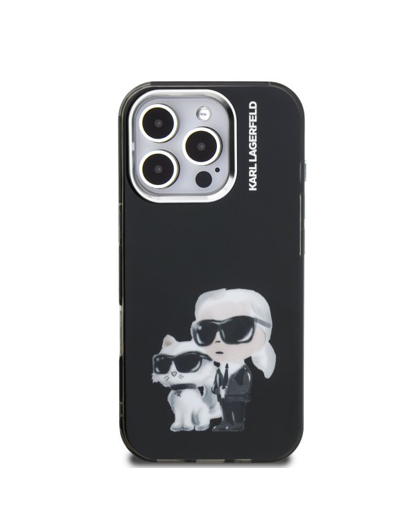 Karl Lagerfeld IML Aquarelle Karl and Choupette Case Чехол для Apple iPhone 16 Pro