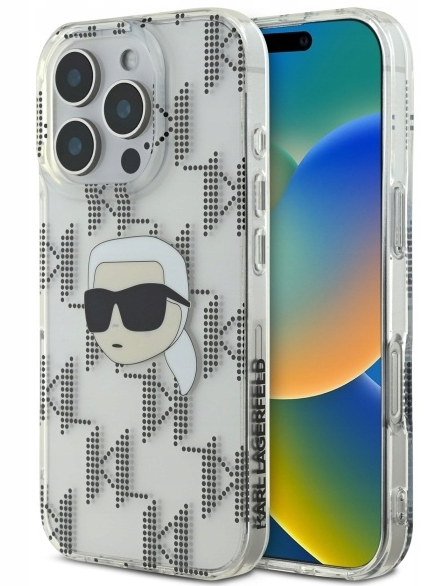 Karl Lagerfeld IML Karl Head Electroplated Защитный Чехол для Apple iPhone 16 Pro Max