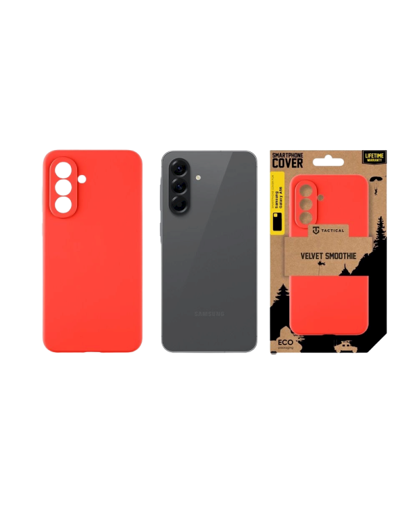 Tactical Velvet Smoothie Cover Защитный чехол для Samsung Galaxy A56 5G / красный
