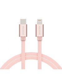 Swissten Textile USB-C To Lightning Кабель Для Зарядки и Переноса Данных Fast Charge / 3A / 1.2m