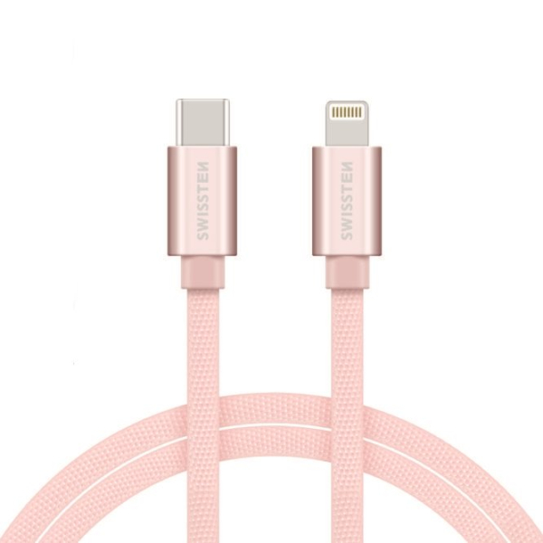 Swissten Textile USB-C To Lightning Кабель Для Зарядки и Переноса Данных Fast Charge / 3A / 1.2m
