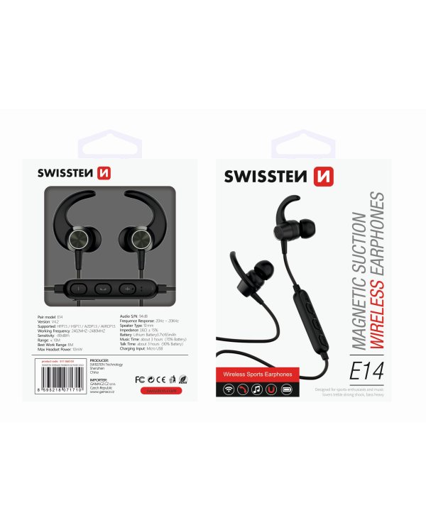 Дополнительное изображение книги «Swissten Active Wireless Bluetooth Спортивные Наушники»