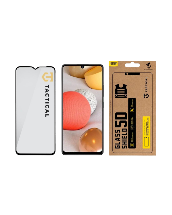 Tactical Glass Shield 5D Защитное стекло для Samsung Galaxy M12/A32 5G/A12/A02s / чёрный