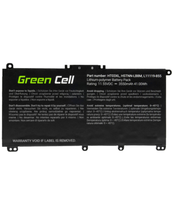 Green Cell HT03XL Аккумулятор для Hоутбука 11.4V / 3400mAh