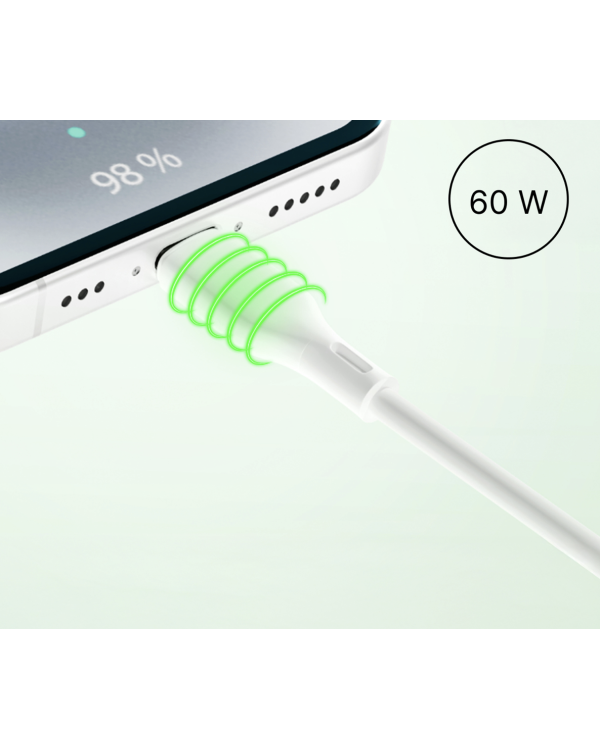 Qualo QRC-CC+A-00 Кабель 2in1 USB-C – USB-C / USB-A адаптер / 1.5 м / белый