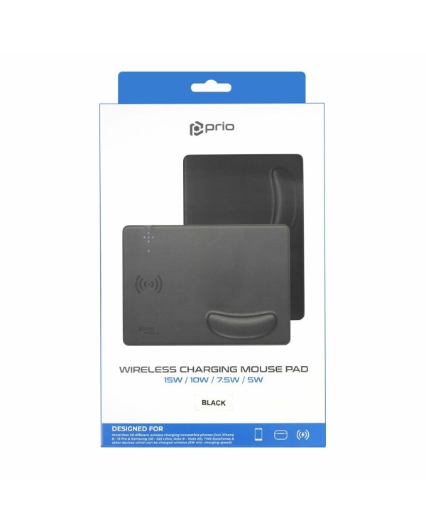 Prio Коврик для мыши с быстрой беспроводной зарядкой 15W (USB-C)