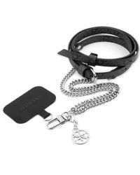 Guess Crossbody Strap PU 4G Цепочка для телефонаith Charm Silver/Black