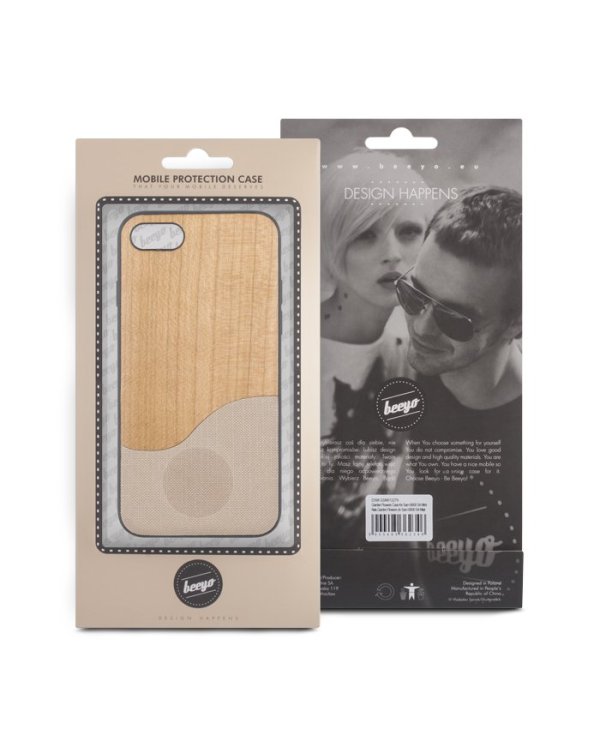 Beeyo Wooden Wave Силиконовый Чехол С Текстурой Дерева для Samsung G950 Galaxy S8 Бежевый