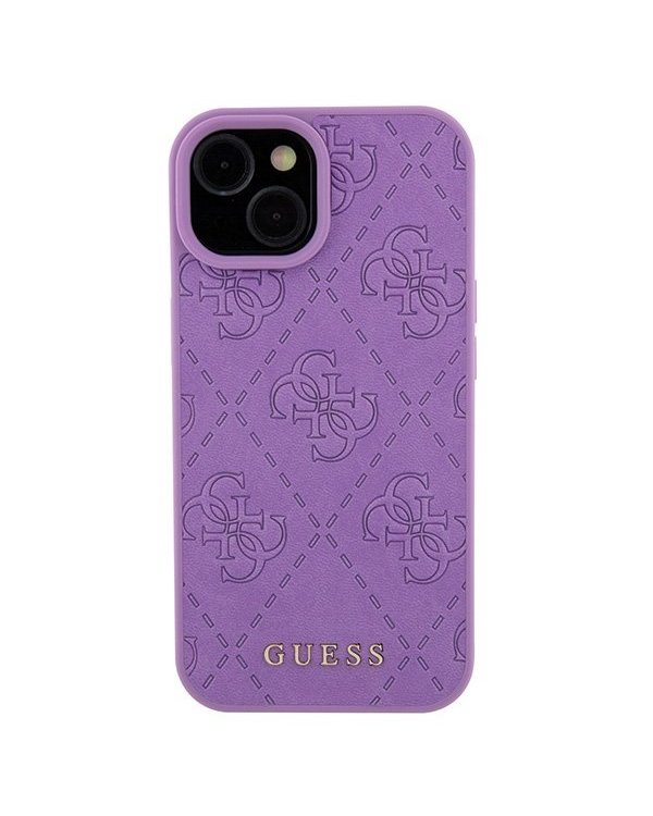 Guess Leather 4G Stamped Back Case Защитный Чехол для Apple iPhone 15