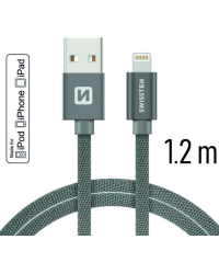 Swissten MFI Textile Fast Charge 3A Lightning Кабель Для Зарядки и Переноса Данных 1.2m