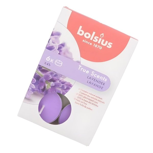 Bolsius True Scents Ароматические Чайные Свечи Лаванда 6шт