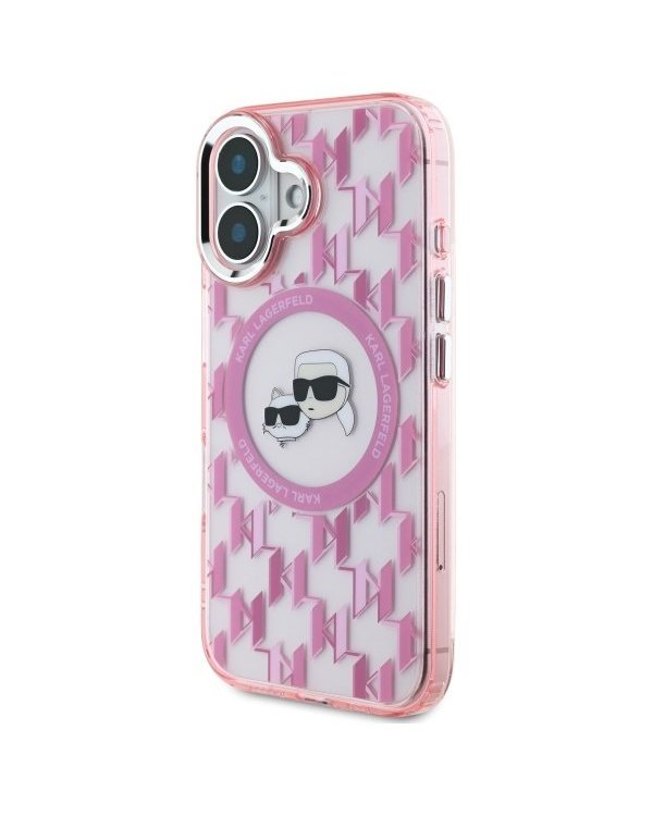 Karl Lagerfeld Hard IML Monogram Karl&Choupette Head MagSafe Case Чехол для Apple iPhone 16