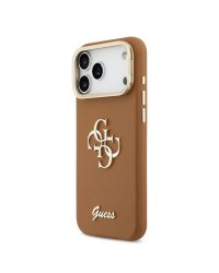 Guess PU Grained 4G Logo Stand Camera Frame Case Чехол для Apple iPhone 17 Pro Max