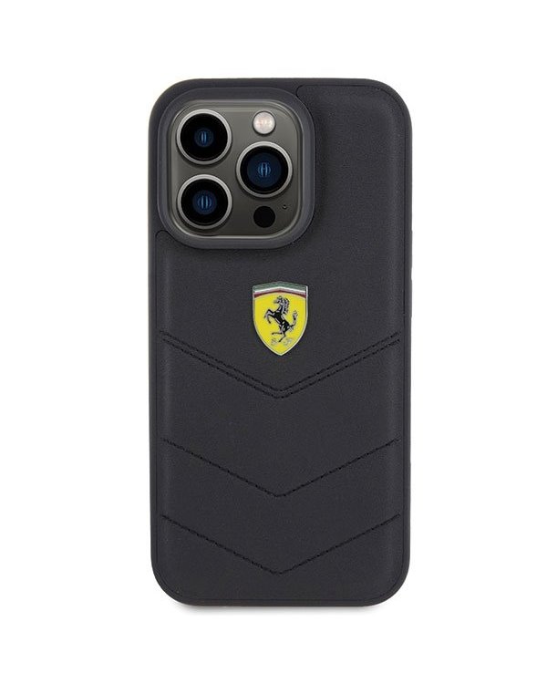 Ferrari Quilted Metal Logo Back Case Защитный Чехол для Apple iPhone 15 Pro