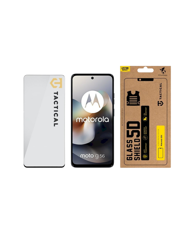 Tactical Glass Shield 5D Защитное стекло для Motorola G56 / чёрный
