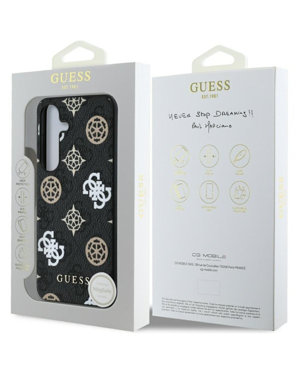 Guess 4G Printed Colored Peony Pattern MagSafe Чехол для Samsung Galaxy S25