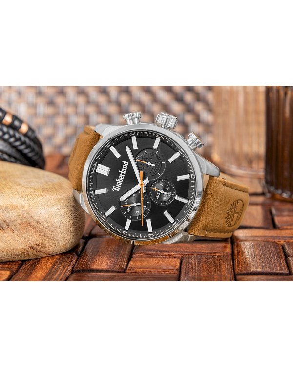 Дополнительное изображение книги «Timberland Northbridge Мужские Часы Black Brown Leather 45mm»