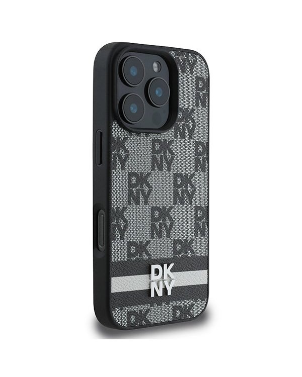 DKNY Checkered Pattern & Printed Stripes Защитный Чехол для Apple iPhone 16 Pro