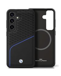 BMW Leather Textured and Smooth MagSafe Чехол для Samsung Galaxy S25