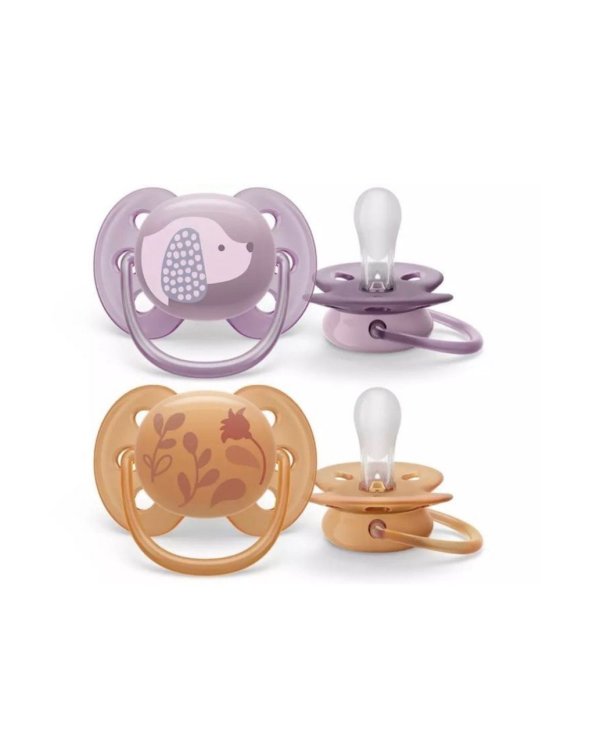 Дополнительное изображение книги «Philips Avent Ultra soft DECO Детские Пустышки 6-18m 2pcs Orange/Violet»
