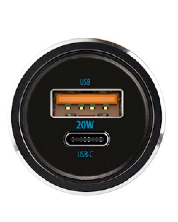 Forever CC-06 USB-C / USB Автомобильное Зарядное Устройство + USB-C - USB-C Кабель