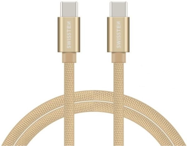 Swissten Textile Fast Charge 3A USB-C / USB-C Кабель для передачи данных и зарядки 1.2m