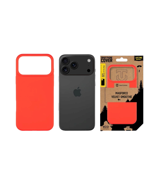 Tactical MagForce Velvet Smoothie Cover Защитный чехол для Apple iPhone 17 Pro Max / красный