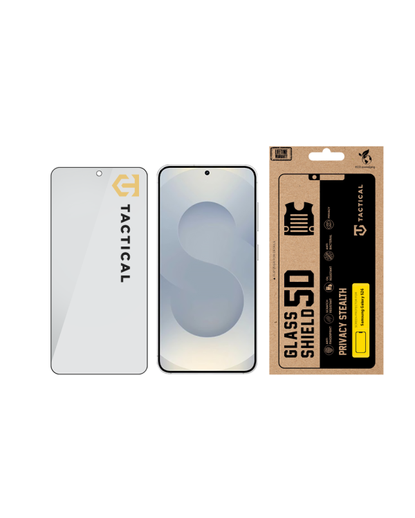 Tactical Glass Shield Privacy Stealth 5D Защитное стекло для Samsung Galaxy S26 / чёрный