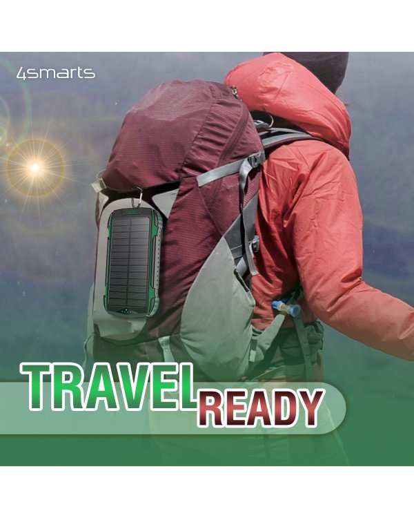 4smart Solar Power Bank Переносная зарядная батарея UltiMag 20000 mAh