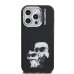 Karl Lagerfeld IML Aquarelle Karl and Choupette Защитный чехол для iPhone 15 Pro / чёрный