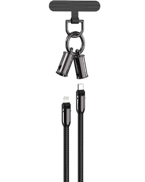 Devia 2in1 Lanyard 27W USB-C - Lightning Кабель 1.2m