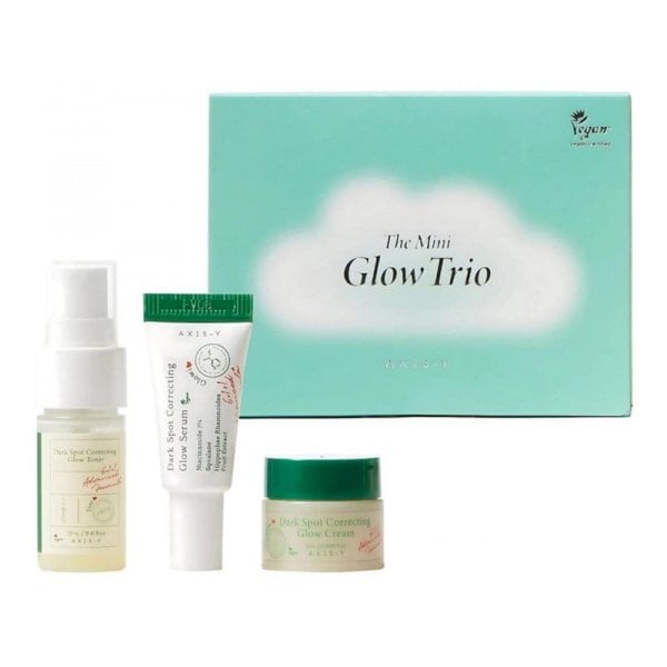 AXIS-Y The Mini Glow Trio Toner 12 ml + Serum 5 ml + Cream 5ml Тонер для лица