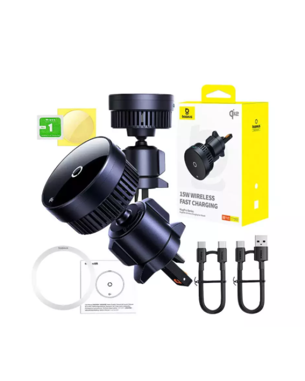 Baseus MagPro Автодержатель для телефона c индуктивным зарядным устройством 15W
