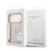 Guess PU Grained 4G Logo Stand Camera Frame Case Защитный чехол для iPhone 17 Pro Max / розовый